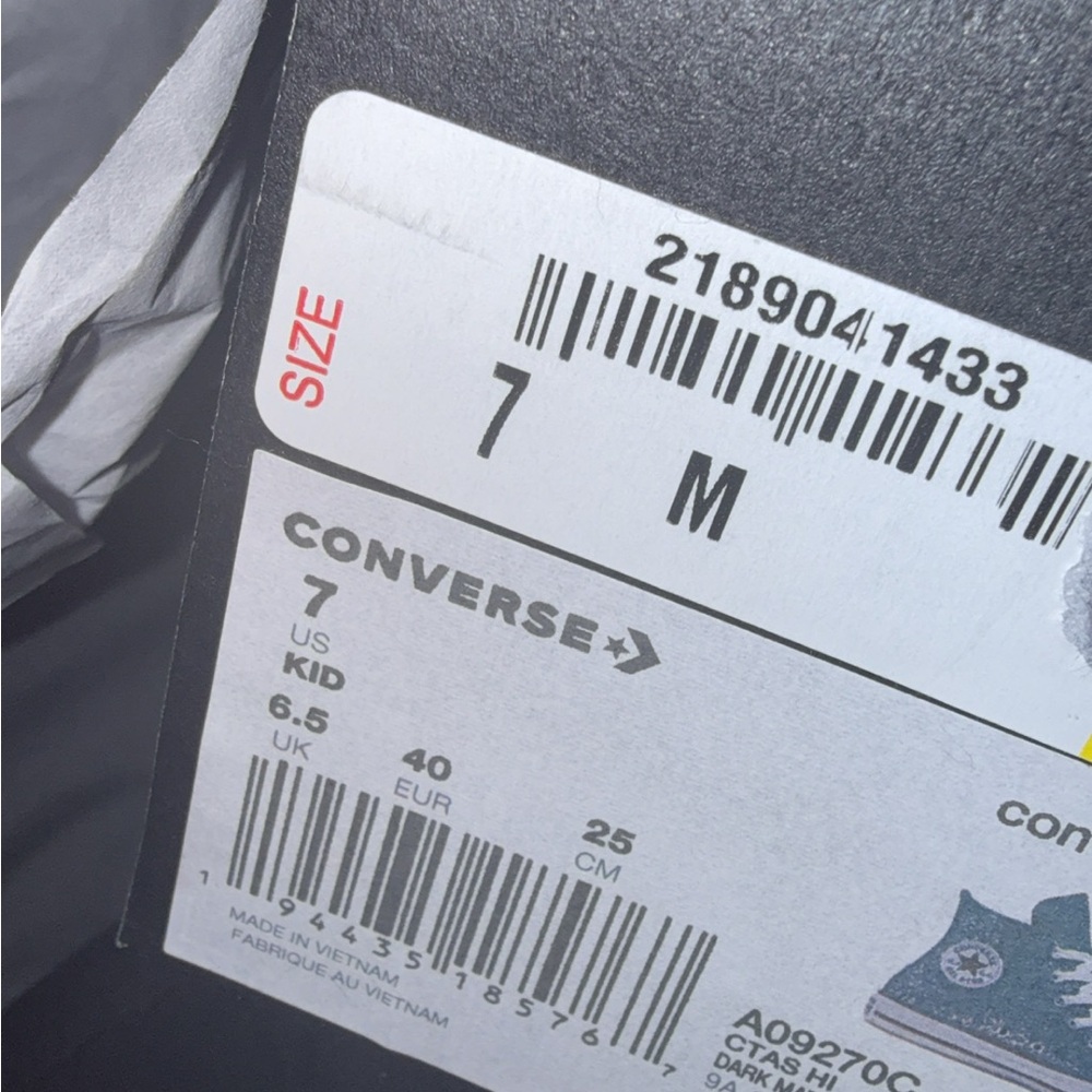 Converse Kids Glitter Sneakers - Black and Silver - Picture 3 of 3